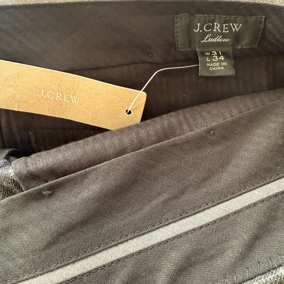 J. Crew Gray Plaid Men's Dress Pants - Picture 7 of 8